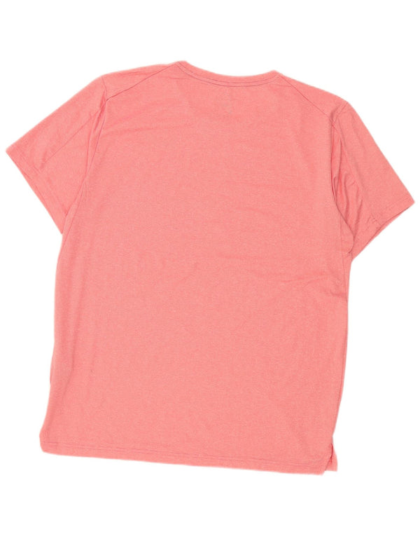 Nike Mens Dri Fit Standard T-Shirt Top Large Pink Polyester