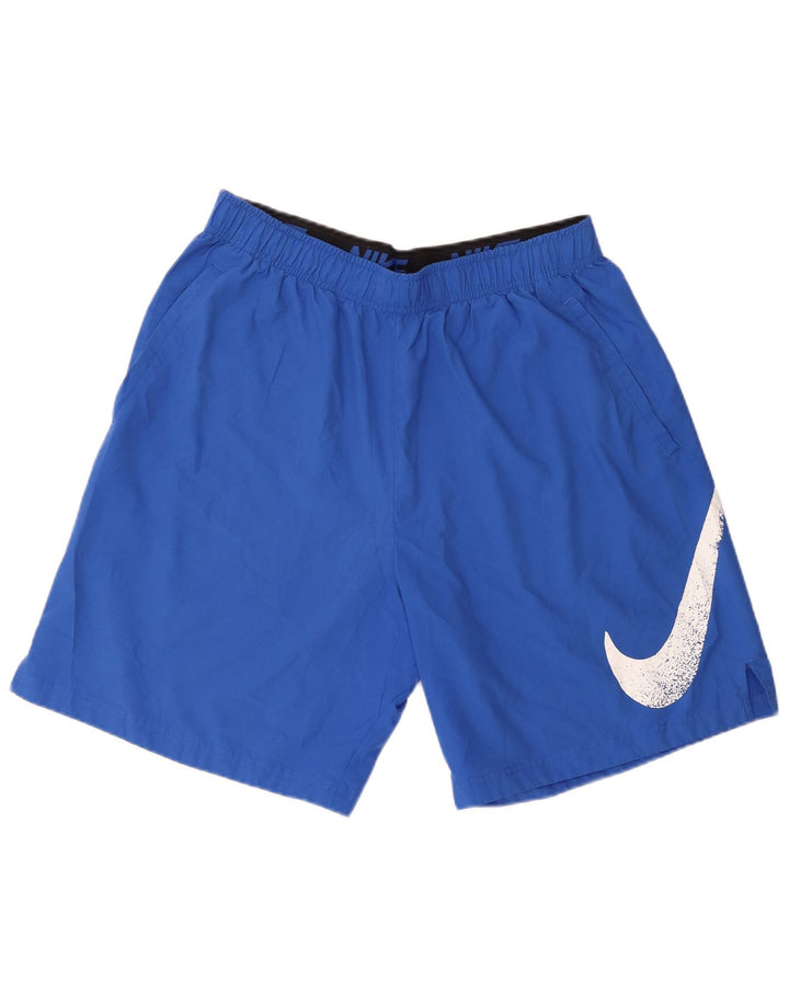 Nike Mens Dri Fit Graphic Sport Shorts XL  Blue Polyester