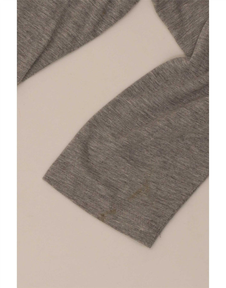 Timberland Womens Graphic 3/4 Sleeve Tunic Top UK 12 Medium Grey Cotton