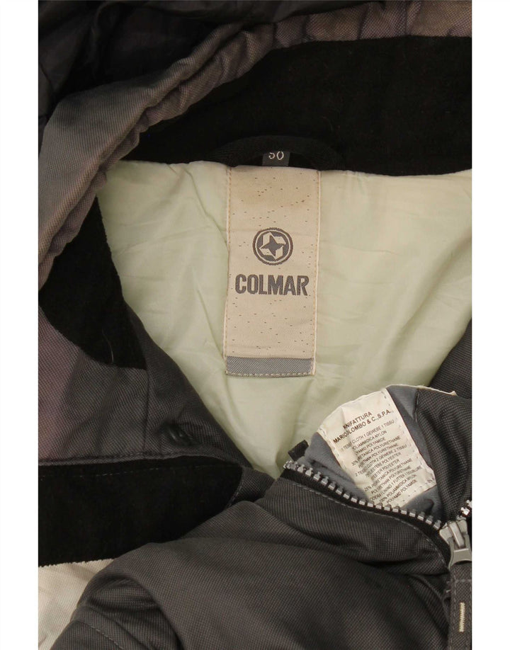 Colmar Mens Hooded Ski Jacket EU 50 Medium Grey Colourblock Polyamide