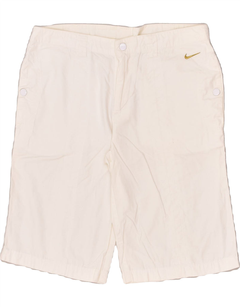 NIKE Womens Casual Shorts UK 8 Small W30  White | Vintage Nike | Thrift | Second-Hand Nike | Used Clothing | Messina Hembry 