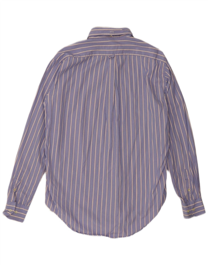 Massimo Dutti Mens Shirt EU 42 Large Blue Striped