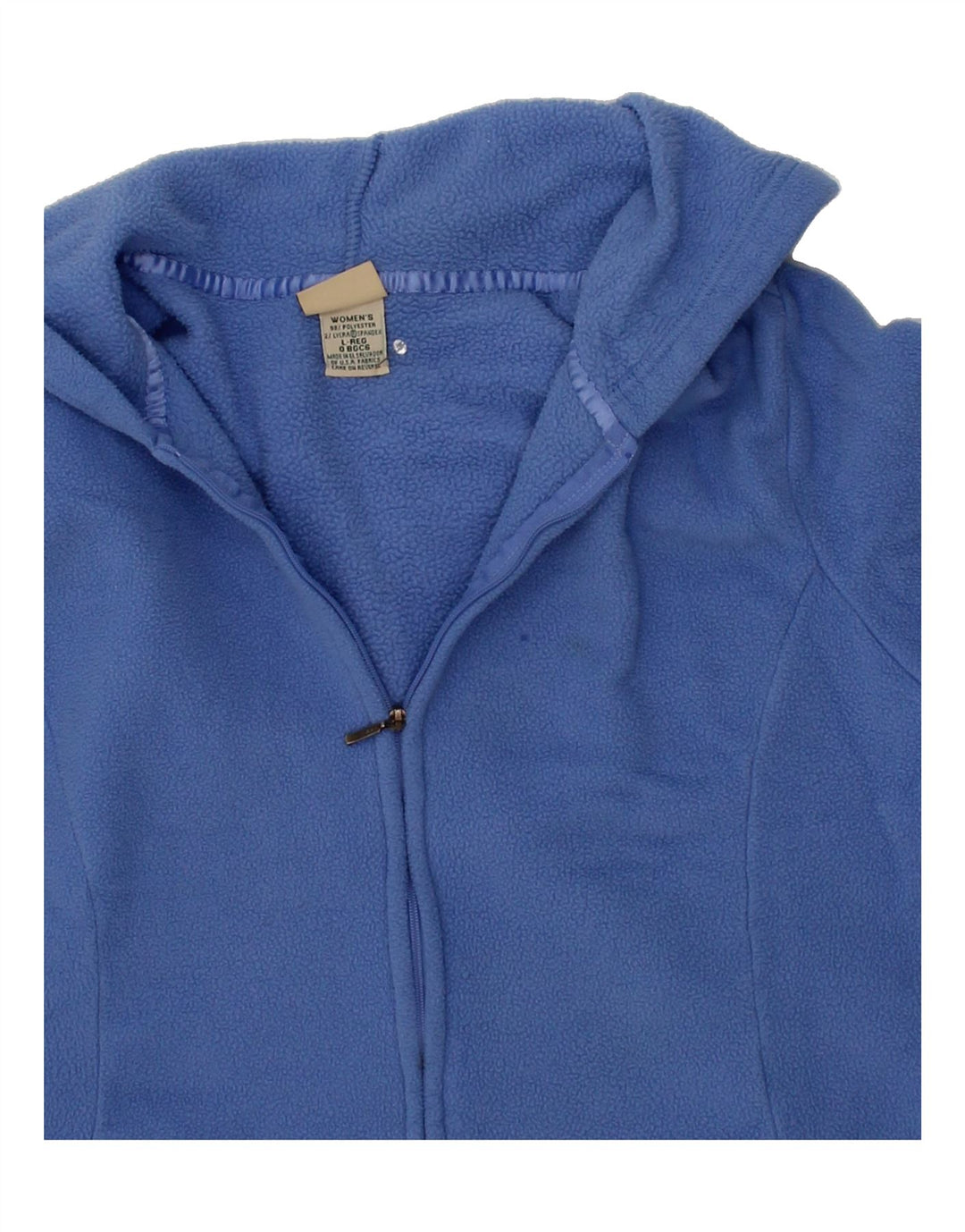 L.L.BEAN Womens Hooded Fleece Jacket UK 16 Large Blue Polyester Vintage L.L.Bean and Second-Hand L.L.Bean from Messina Hembry 