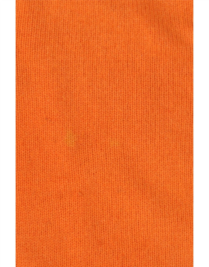 Murphy & Nye Mens Crew Neck Jumper Sweater XL Orange Wool