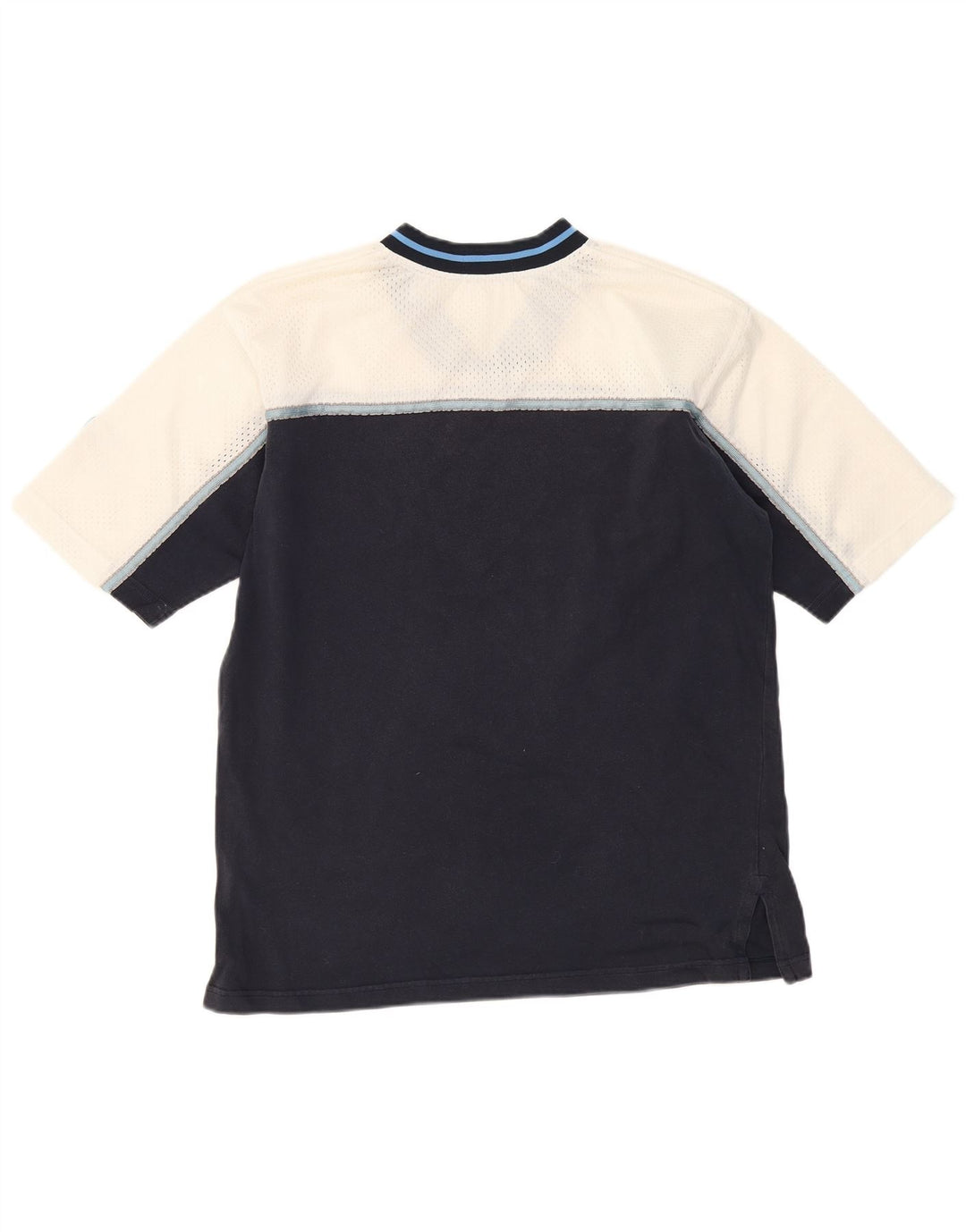 FILA Mens T-Shirt Top Small Navy Blue Colourblock Cotton