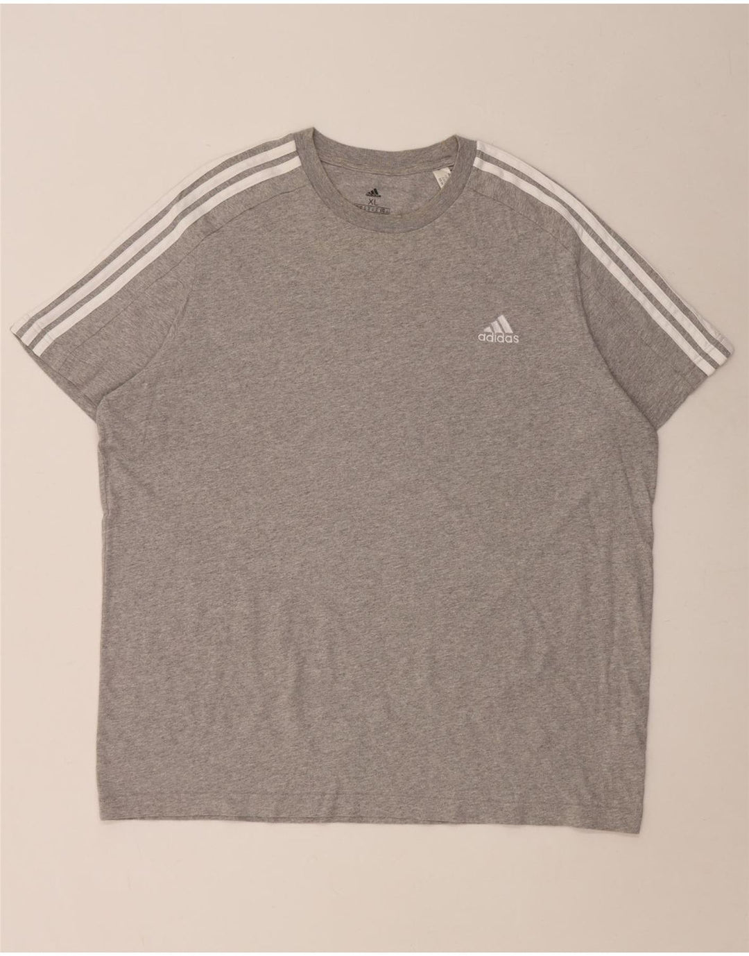 Adidas Mens T-Shirt Top XL Grey Cotton