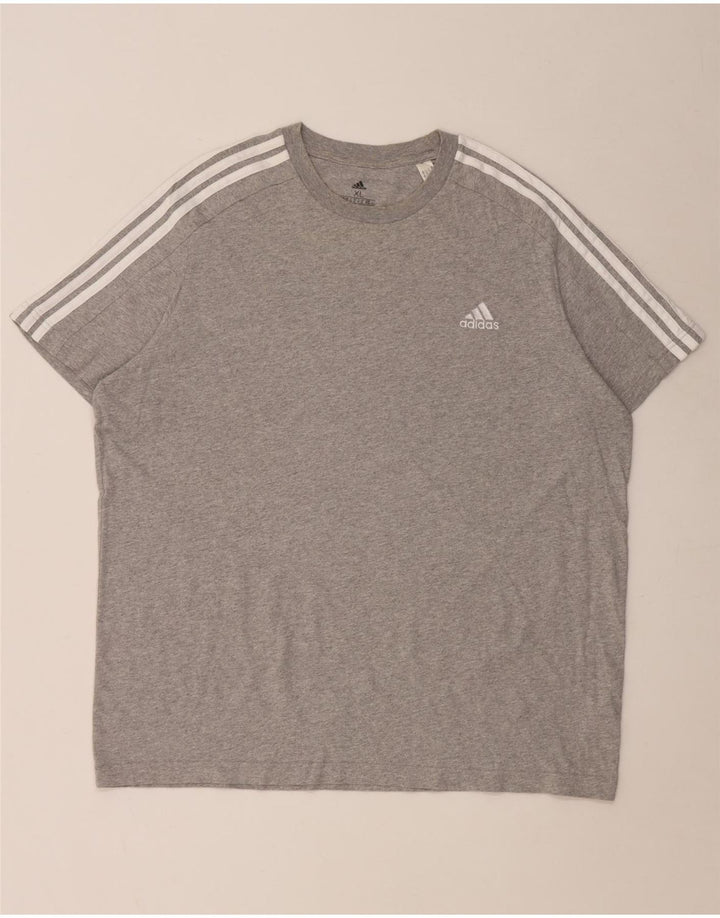 Adidas Mens T-Shirt Top XL Grey Cotton