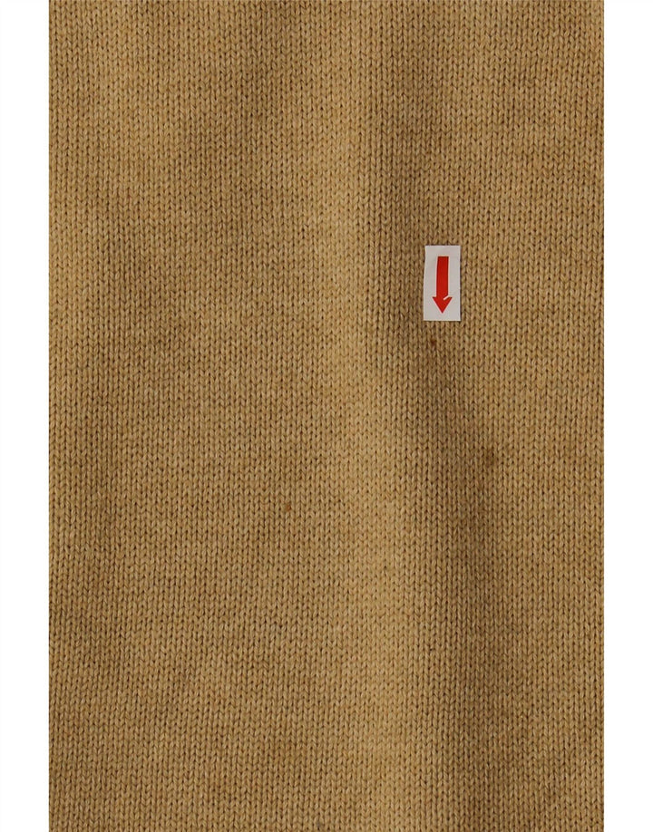 TOMMY HILFIGER Mens Crew Neck Jumper Sweater Large Beige Cotton