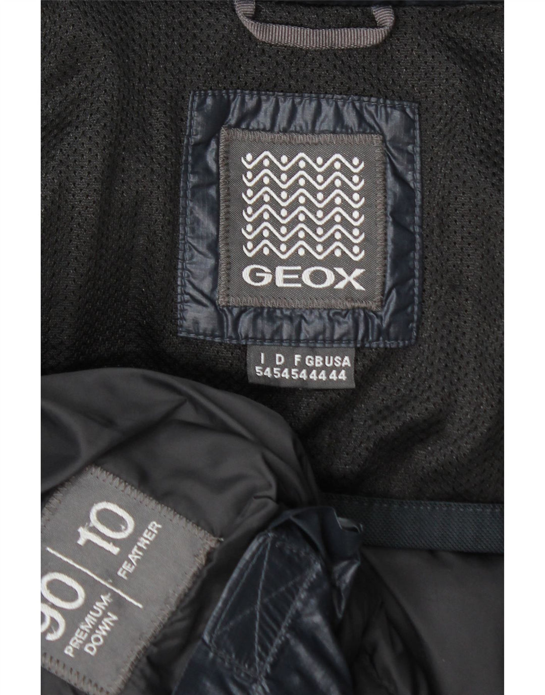 Geox Mens Hooded Padded Jacket UK 44 2XL Navy Blue