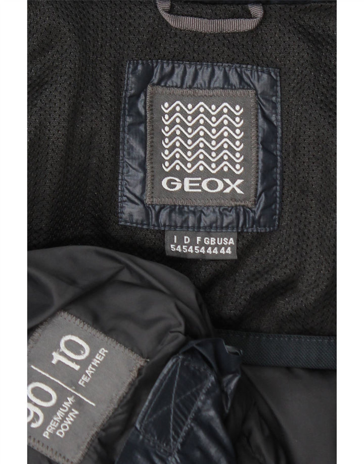 Geox Mens Hooded Padded Jacket UK 44 2XL Navy Blue