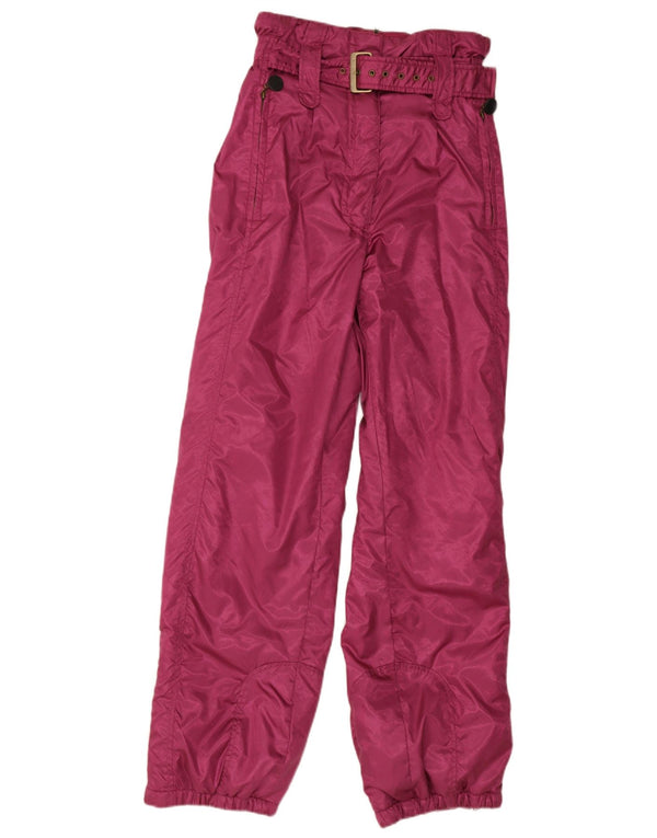 Vintage Womens Joggers Ski Trousers UK 14 Large Pink Polyamide