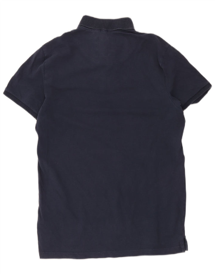 Hollister Mens Polo Shirt Medium Navy Blue Cotton