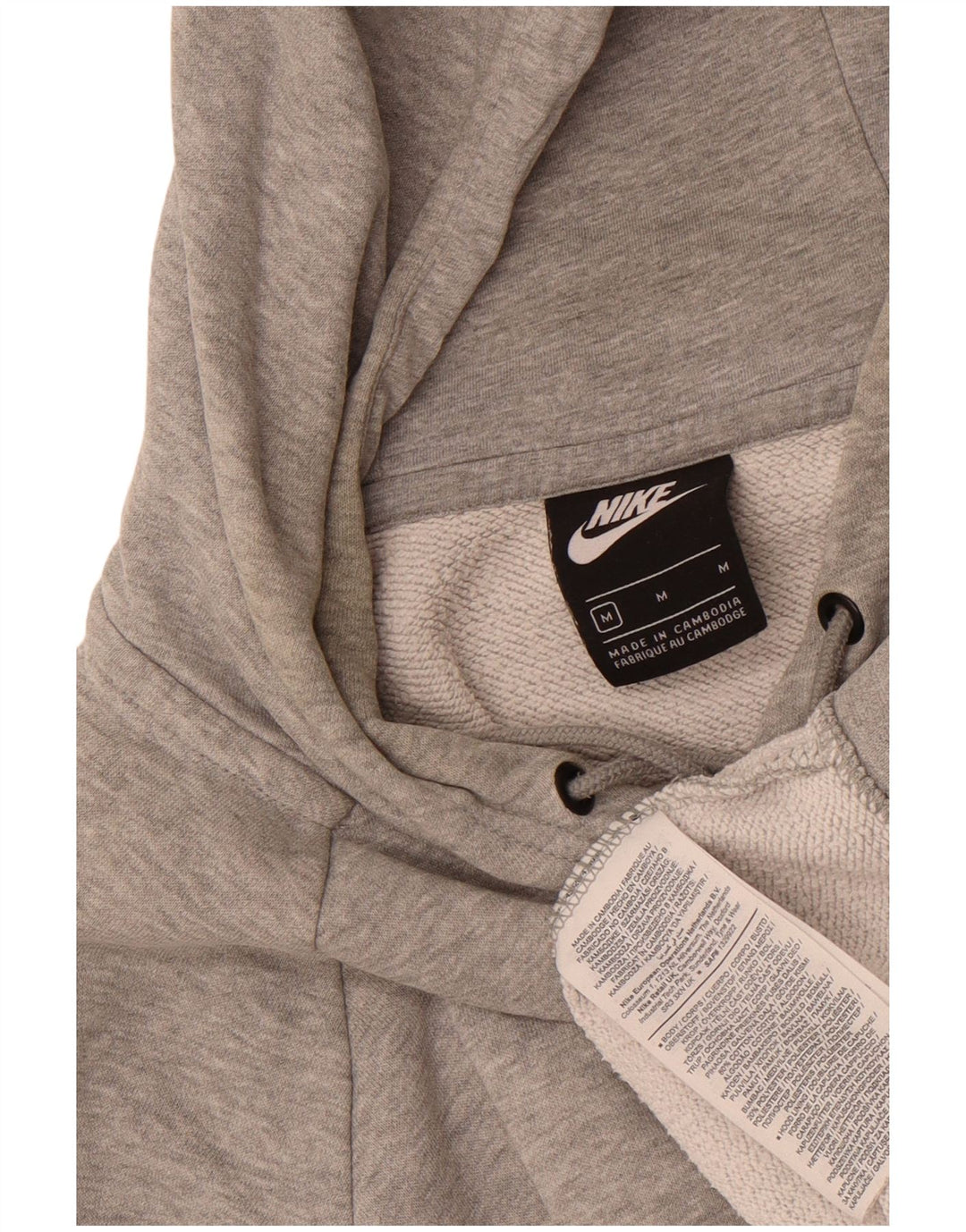 Nike Mens Hoodie Jumper Medium Grey Flecked Cotton