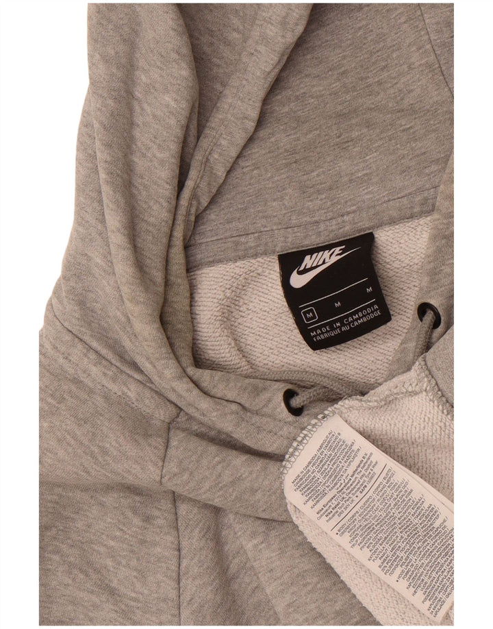 Nike Mens Hoodie Jumper Medium Grey Flecked Cotton