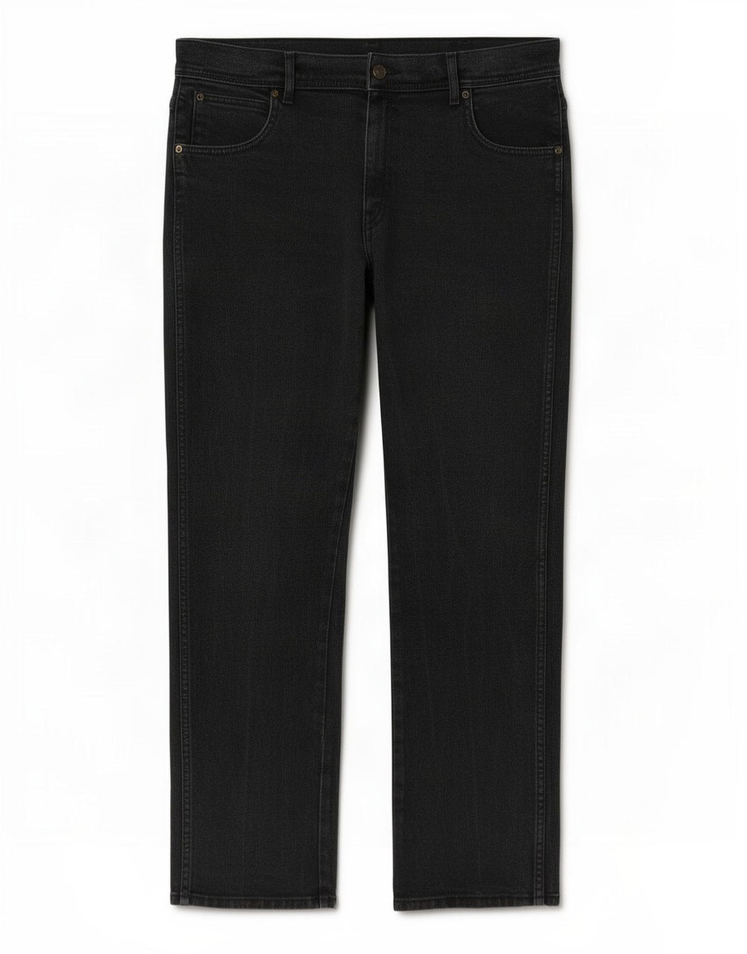 Wrangler Mens Regular Fit Straight Jeans W36 L30 Black Cotton
