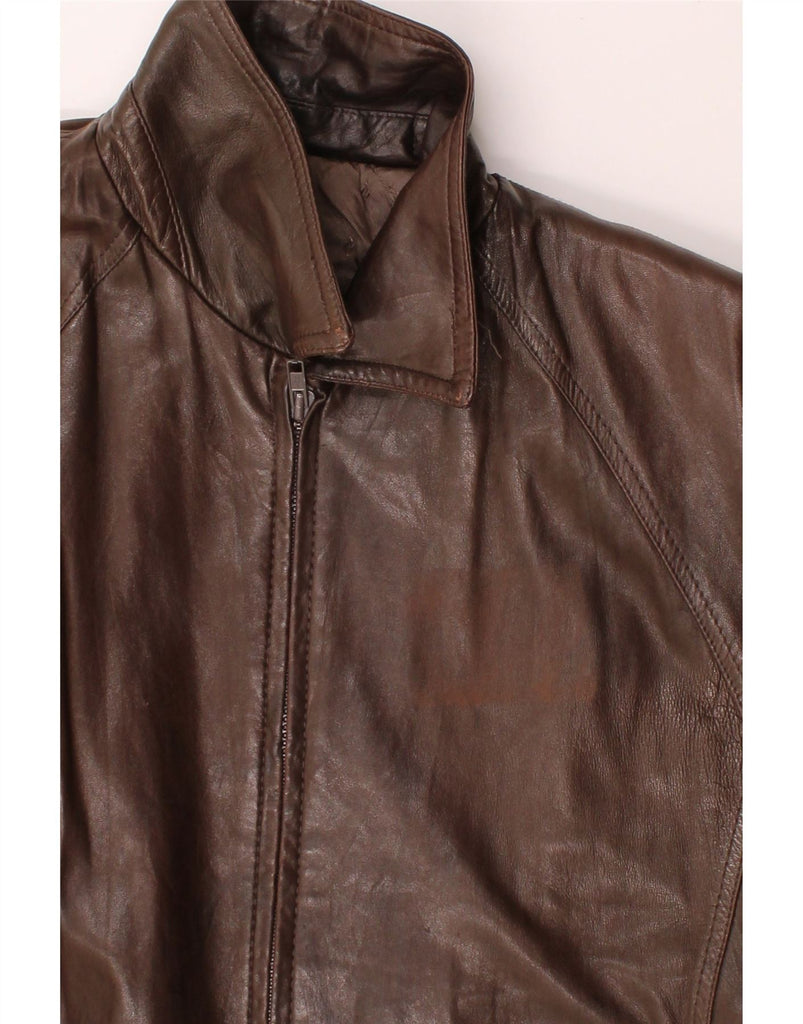 REMY Mens Leather Jacket UK 42 XL Brown Leather Vintage Remy and Second-Hand Remy from Messina Hembry 
