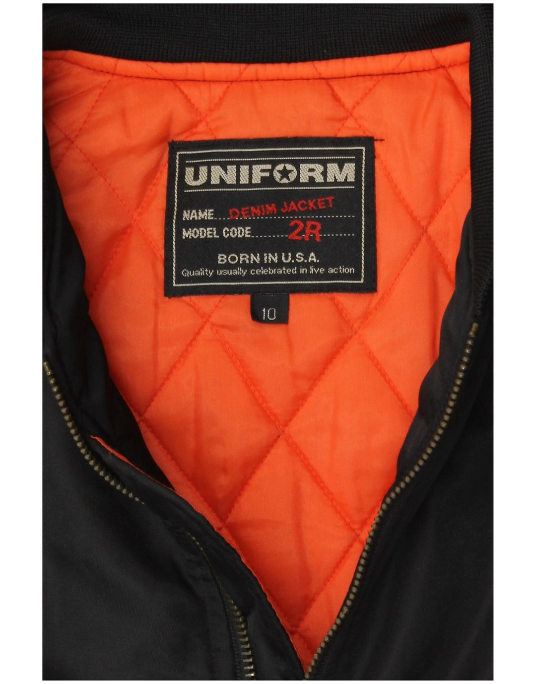 Uniform Boys Loose Fit Flight Aviator Jacket 9-10 Years Black Nylon Retro