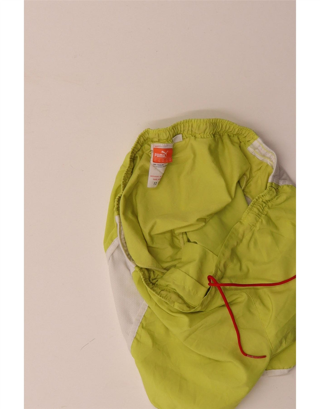 PUMA Womens Sport Shorts UK 14 Large Yellow Colourblock Polyester