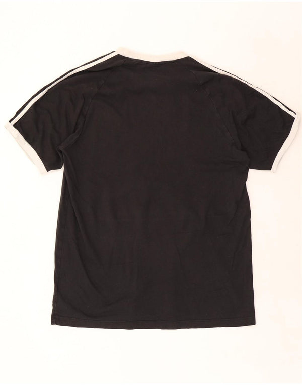Adidas Mens T-Shirt Top XL Black Colourblock Cotton