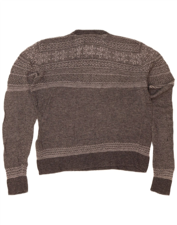 Marks & Spencer Womens Crew Neck Jumper Sweater UK 14 Medium Grey