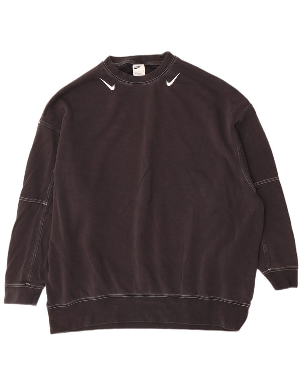Nike Mens Graphic Loose Fit Sweatshirt Jumper Small Black Cotton