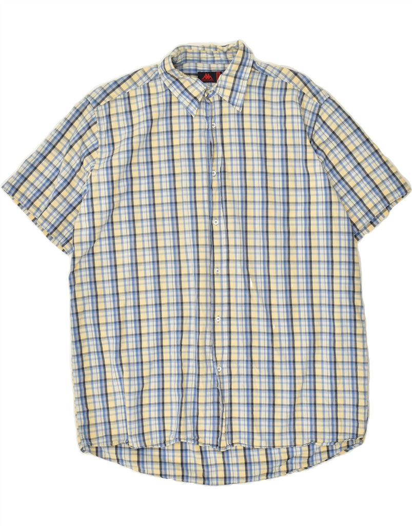 KAPPA Mens Shirt XL Blue Check Cotton | Vintage Kappa | Thrift | Second-Hand Kappa | Used Clothing | Messina Hembry 