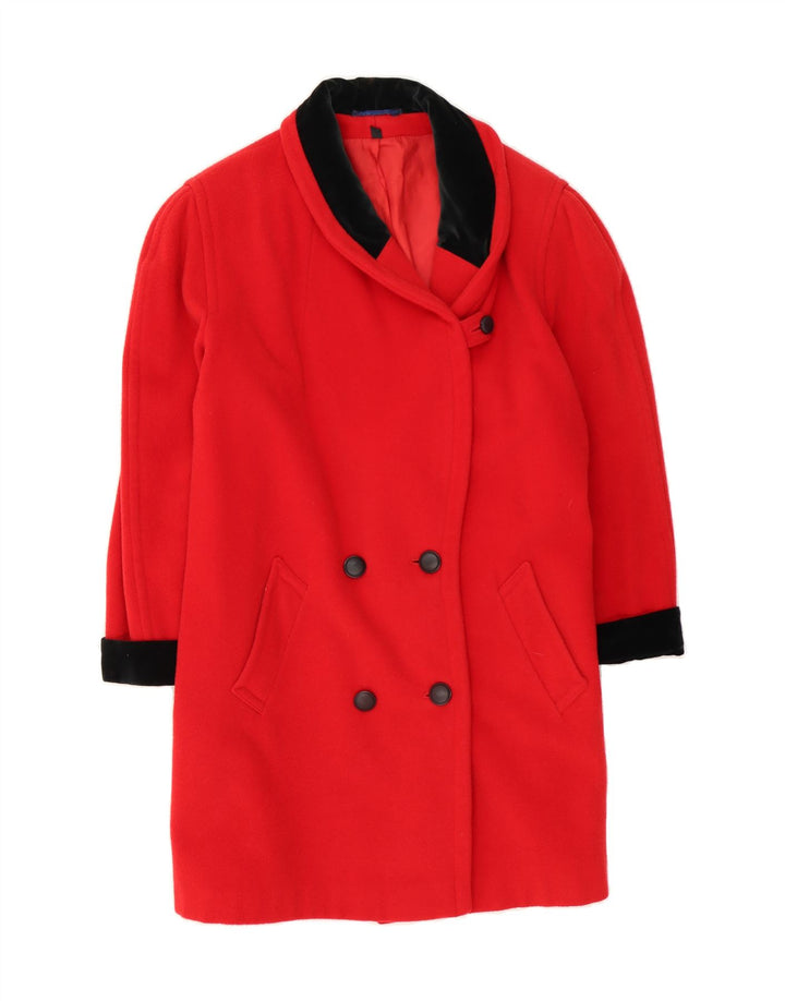 GOLDEN GATE Womens Double Breasted Coat IT 46 Large Red Colourblock Vintage Golden Gate and Second-Hand Golden Gate from Messina Hembry 