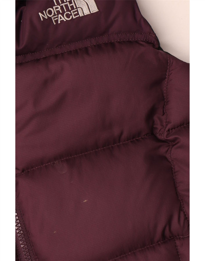 The North Face Womens Oversized Padded Gilet UK 10 Small Burgundy Polyester