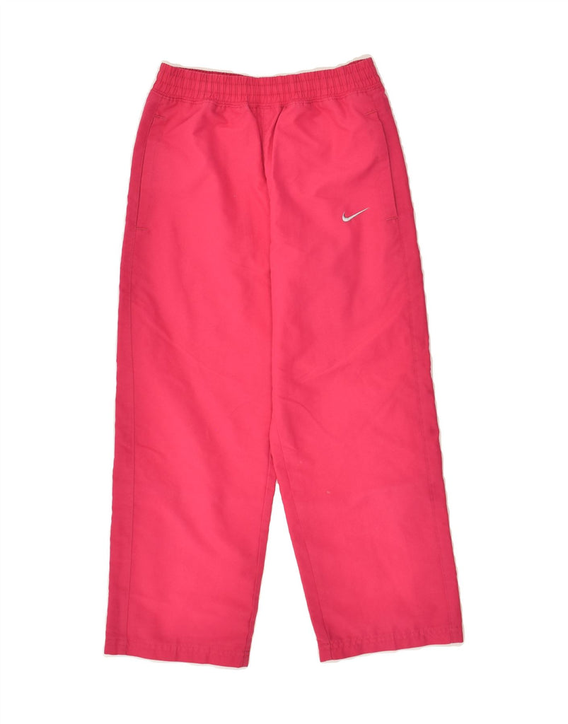 NIKE Girls Graphic Tracksuit Trousers 6-7 Years Large  Pink Polyester | Vintage Nike | Thrift | Second-Hand Nike | Used Clothing | Messina Hembry 