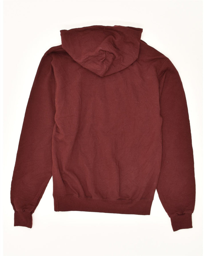 CHAMPION Mens Graphic Hoodie Jumper Small Maroon Cotton Vintage Champion and Second-Hand Champion from Messina Hembry 