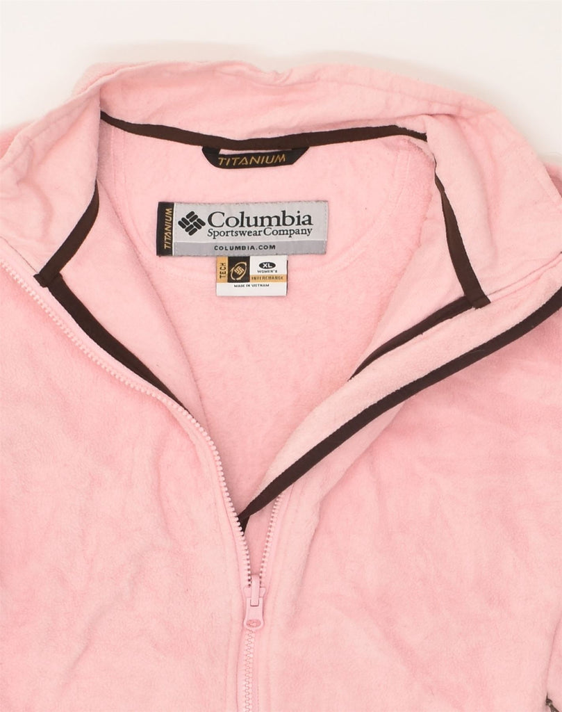 COLUMBIA Womens Titanium Fleece Jacket UK 18 XL Pink Polyester | Vintage Columbia | Thrift | Second-Hand Columbia | Used Clothing | Messina Hembry 