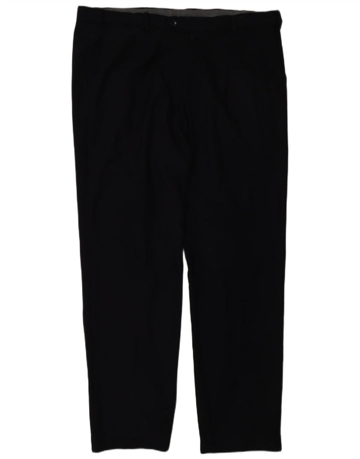 Marks & Spencer Mens Straight Regular Suit Trousers W40 L33 Navy Blue