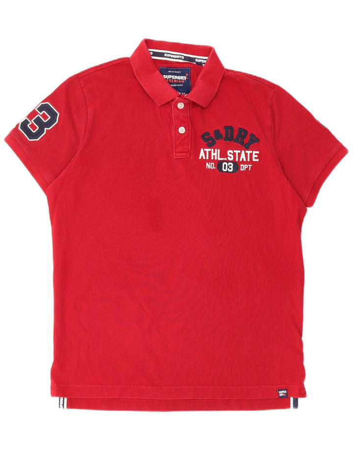 Superdry Mens Graphic Polo Shirt 2XL Red Cotton