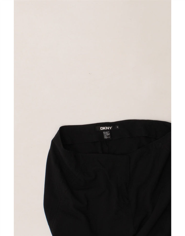 DKNY Womens Straight Chino Trousers US 6 Medium W30 L30 Black Rayon Vintage Dkny and Second-Hand Dkny from Messina Hembry 