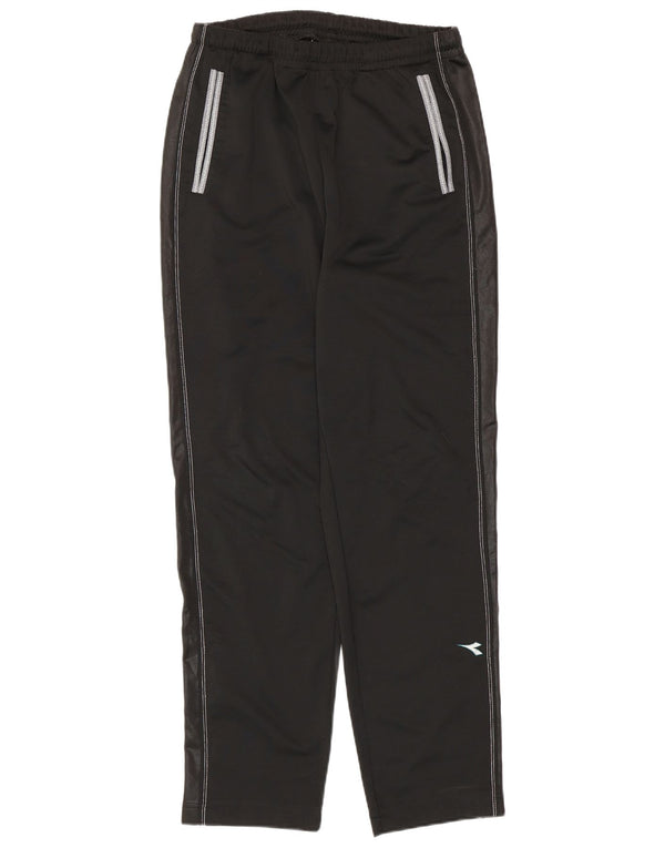 Diadora Womens Tracksuit Trousers UK 12 Medium Black Colourblock Sports