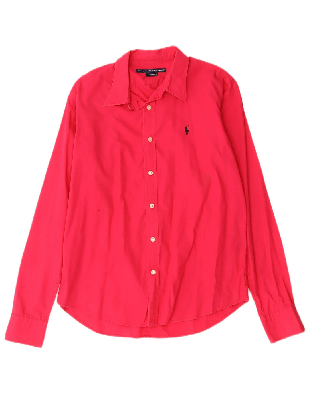 Ralph Lauren Womens Shirt UK 14 Medium Red Cotton