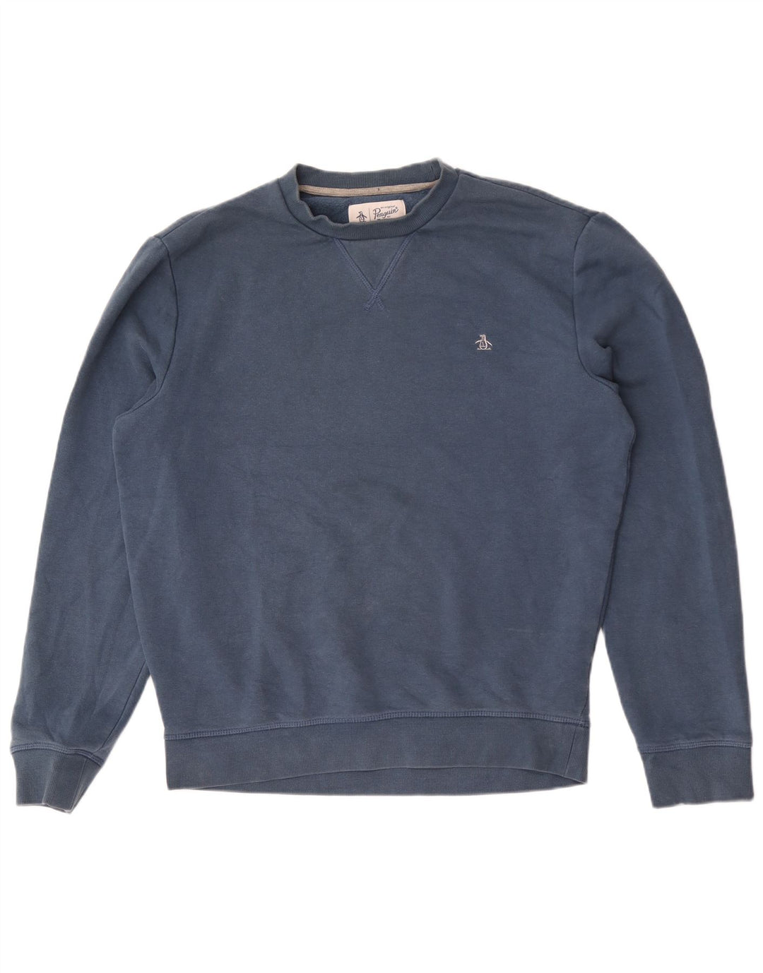 Penguin Mens Sweatshirt Jumper Large Blue Cotton