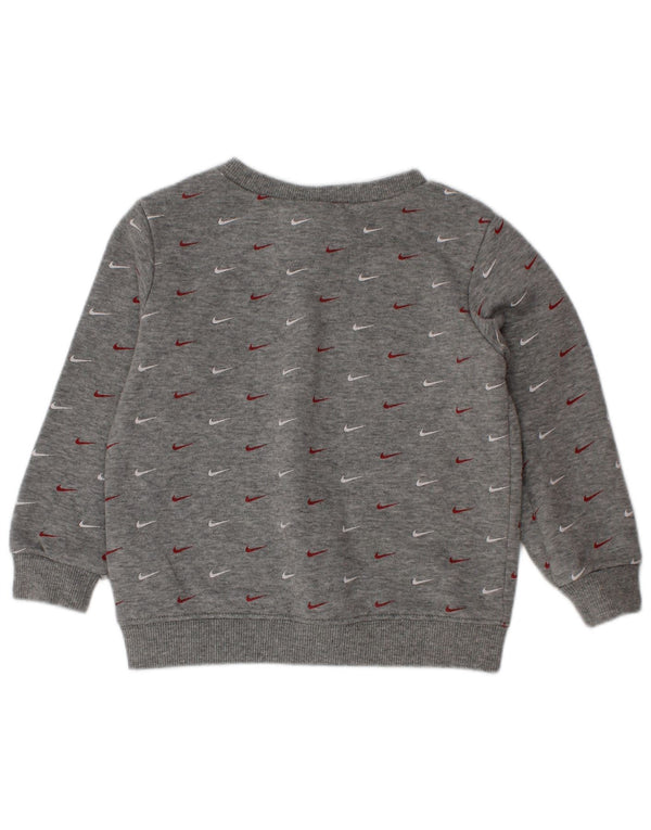 Nike Baby Boys Graphic Sweatshirt Jumper 18-24 Months Grey Cotton