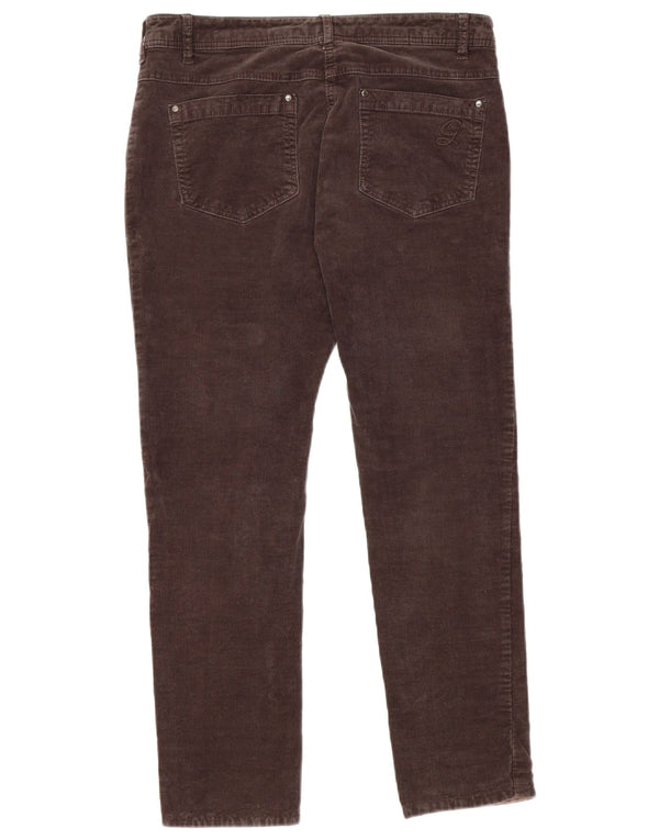 Geox Womens Straight Corduroy Trousers IT 44 Medium W30 L27 Black