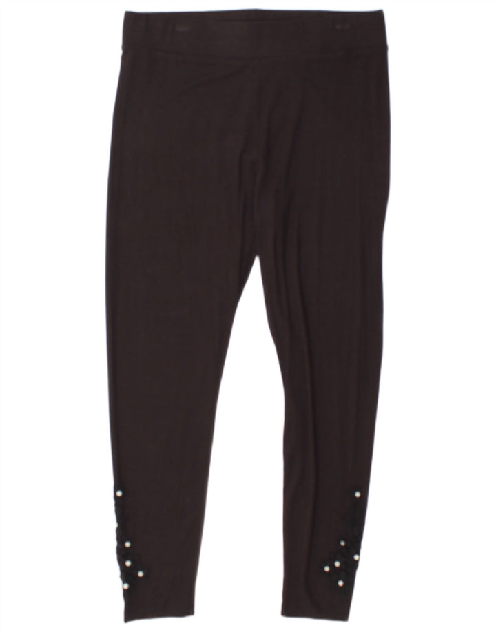 MARKS & SPENCER Womens Leggings UK 16 Large Black Viscose