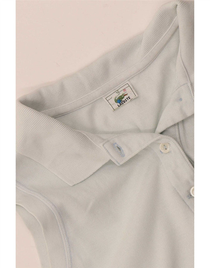 Lacoste Womens Sleeveless Polo Shirt Size 42 Large Blue