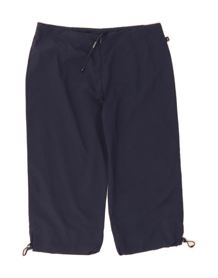 ASICS Womens Capri Tracksuit Trousers UK 14 Large Navy Blue Polyamide Vintage Asics and Second-Hand Asics from Messina Hembry 