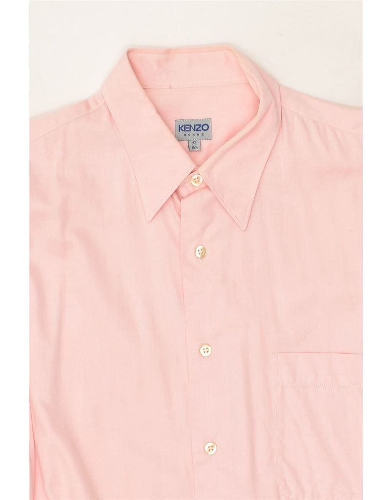 KENZO Mens Shirt Size 42 16 1/2 Large Pink Cotton | Vintage Kenzo | Thrift | Second-Hand Kenzo | Used Clothing | Messina Hembry 