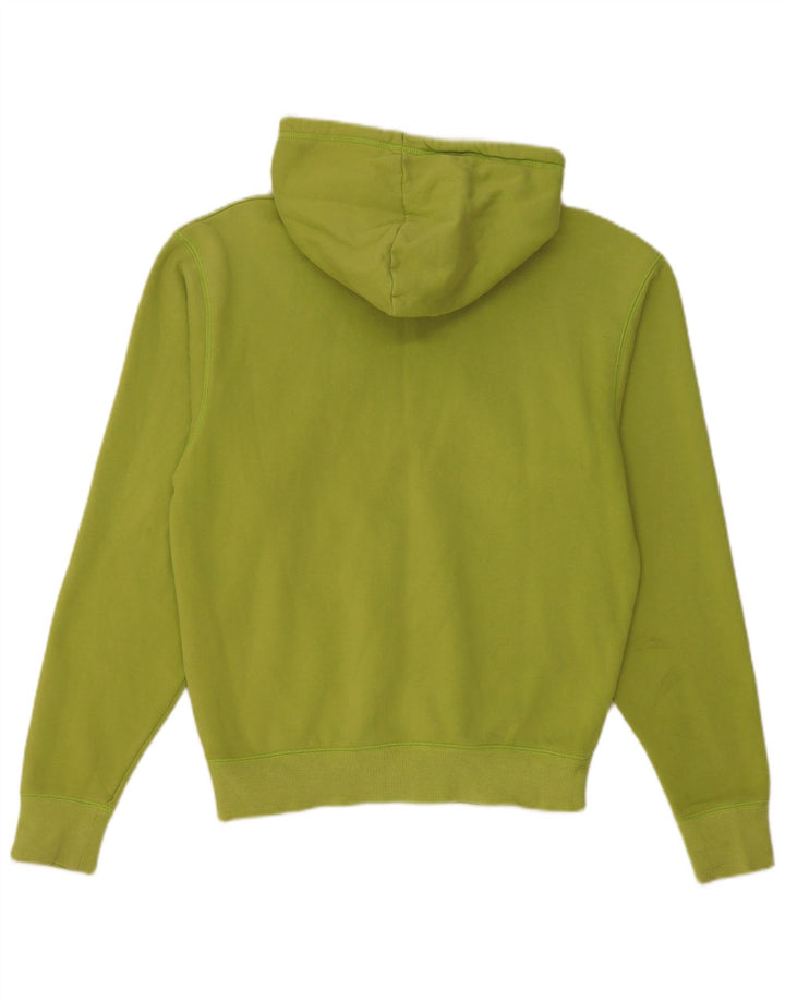 CHAMPION Womens Oversized Hoodie Jumper UK 10 Small Green Cotton