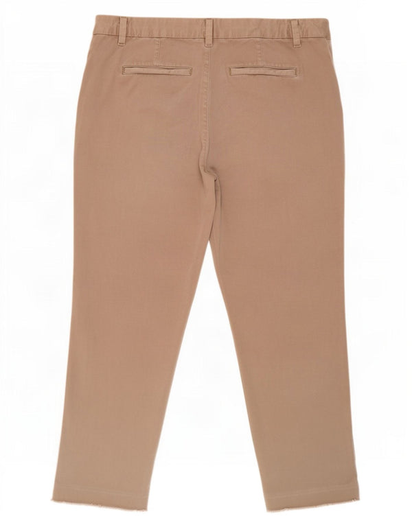 Gap Womens Girlfriend Crop Chino Trousers US 8 Medium W30 L25 Beige Cotton