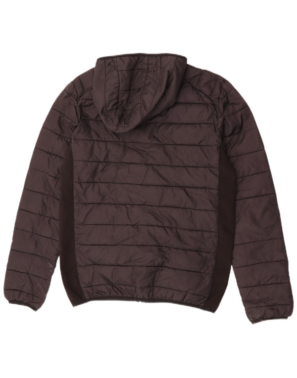 Ellesse Mens Hooded Padded Jacket UK 36 Small Black Nylon