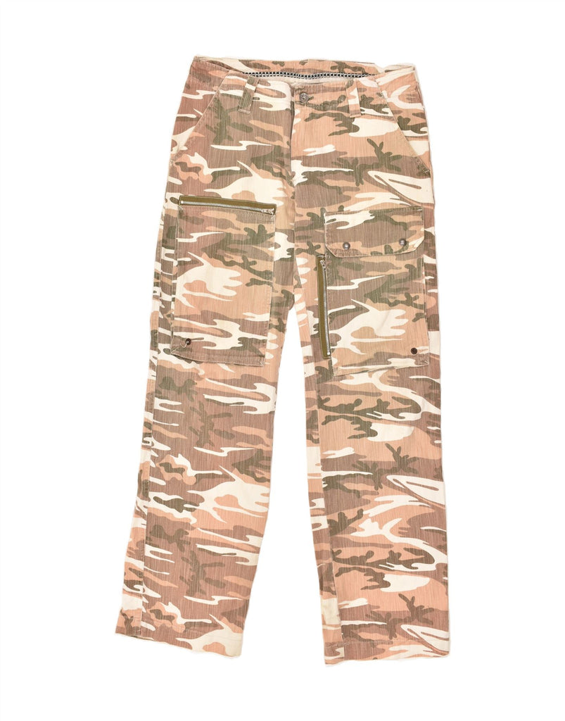 VINTAGE Mens Straight Cargo Trousers W34 L33 Khaki Camouflage Army | Vintage Vintage | Thrift | Second-Hand Vintage | Used Clothing | Messina Hembry 