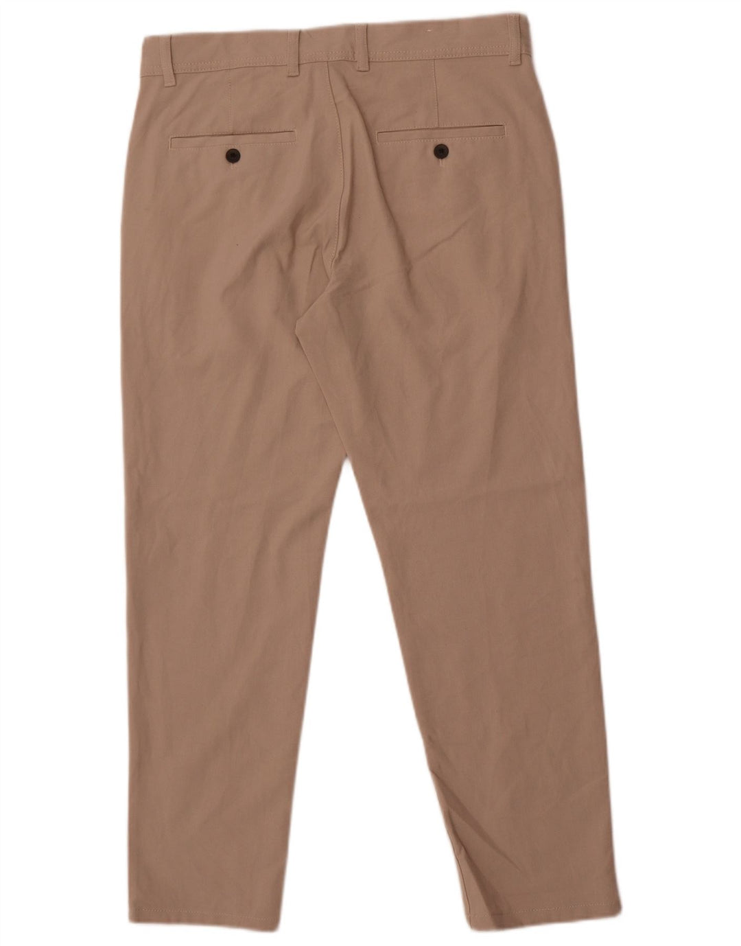 Zara Mens Slim Chino Trousers EU 40 Medium W31 L28 Beige Polyester