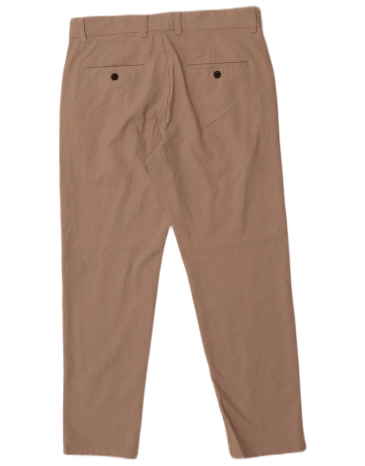 Zara Mens Slim Chino Trousers EU 40 Medium W31 L28 Beige Polyester
