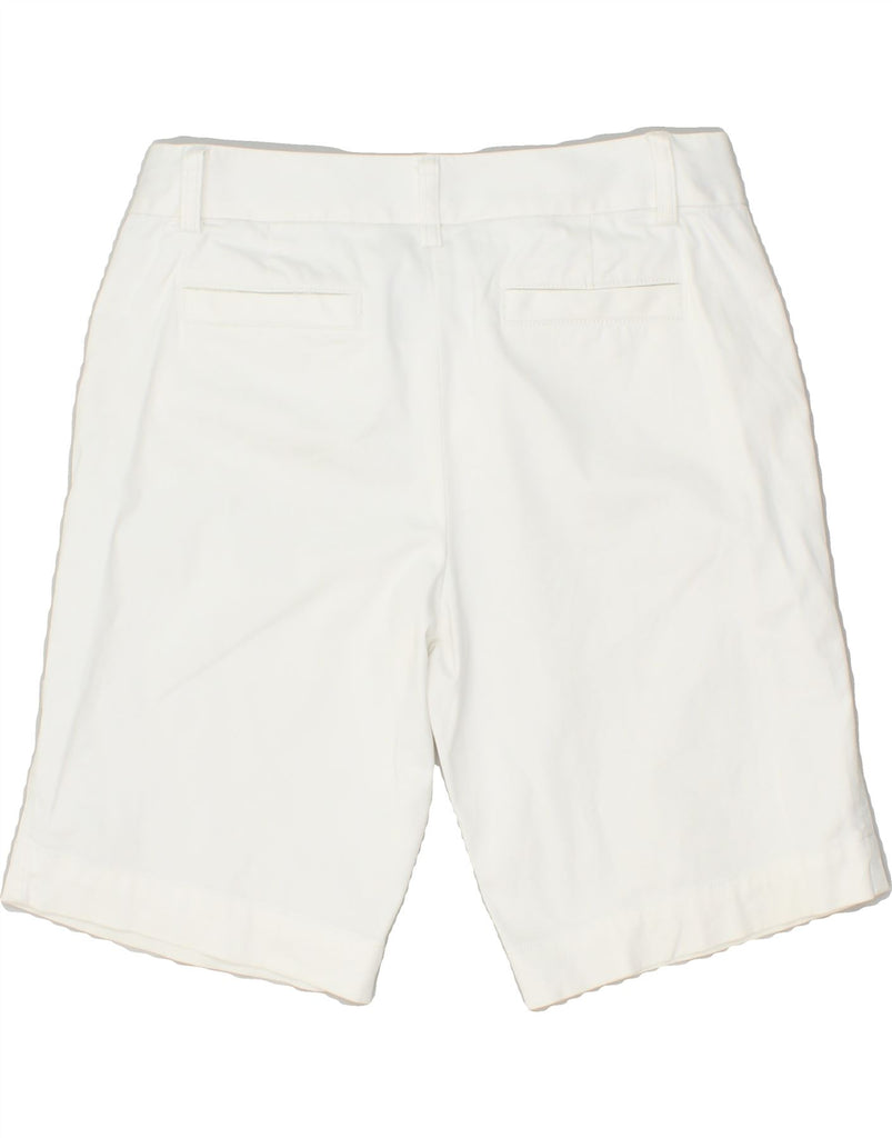 J. CREW Womens City Fit Chino Shorts US 6 Medium W30 White Cotton | Vintage J. Crew | Thrift | Second-Hand J. Crew | Used Clothing | Messina Hembry 